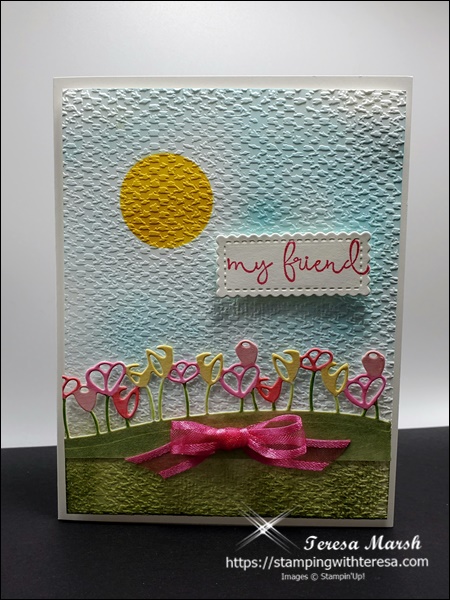 Card front easy spring wishes card