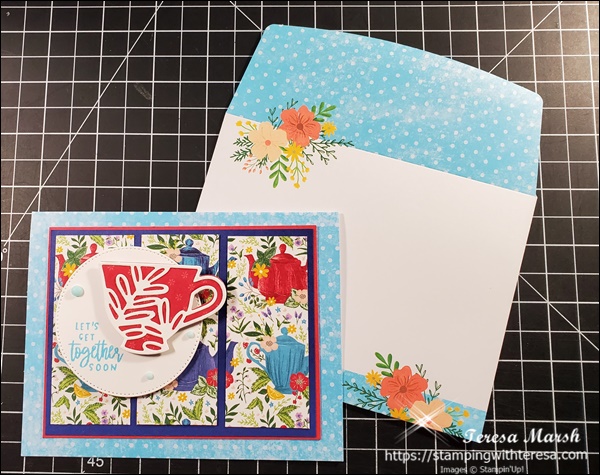 Completed card with coordinating envelope.