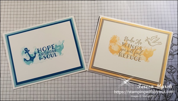 Two examples of cards using the Hope & Prayer stamp set.